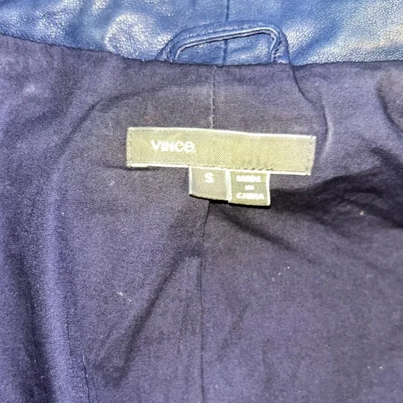 Vince Lambskin Leather Scuba Draped Moto Jacket - Picture 14 of 16